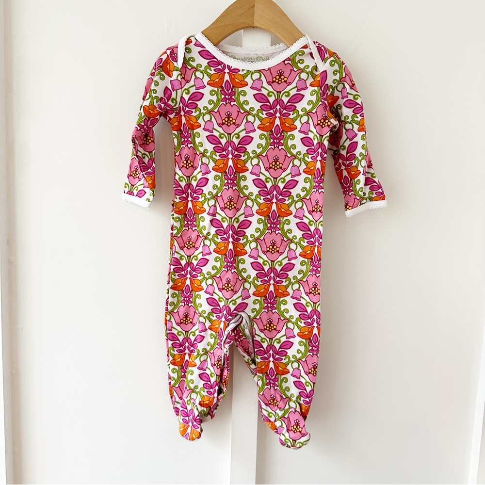 VERA BRADLEY pink floral onesie pajamas